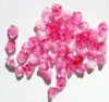 50 5mm Raspberry Givre Baby Bell Flower Beads